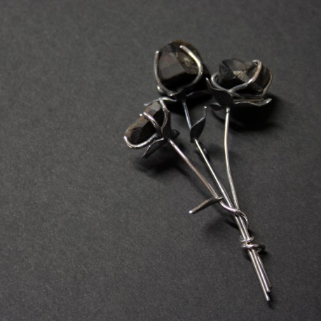 Fermall Flor de Roca en plata de llei