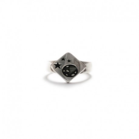 Sello Muajaja Moon en plata de ley