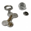 Wow set! Bone Keychain and Footprint Pin