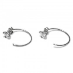 Criolles amb brillants en plata de llei