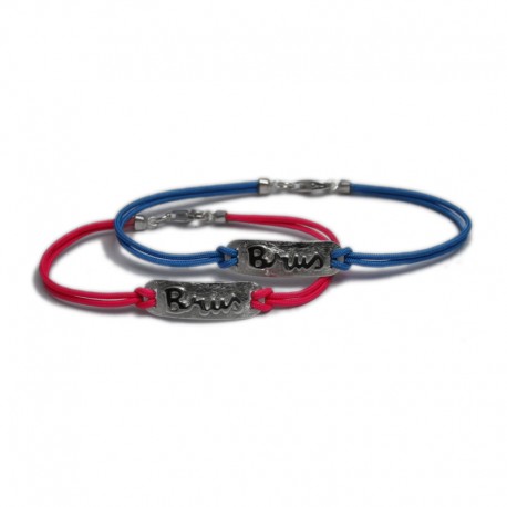 Pulsera con nombre en plata de ley