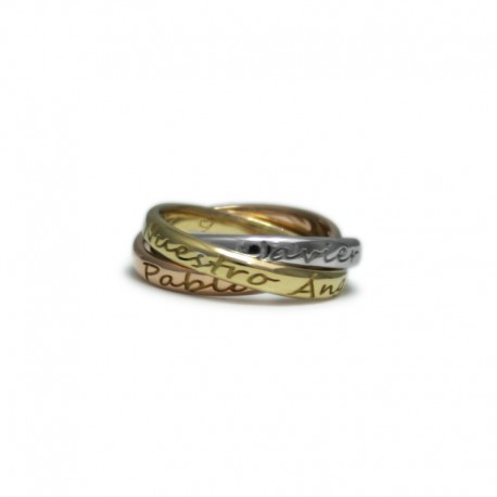 Anell Tricolor Or 18kt
