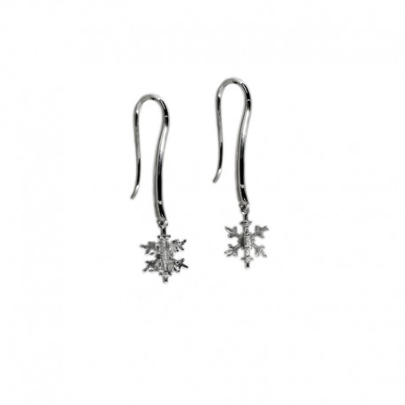 3D Snowflake Earrings