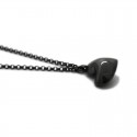 Black Silver Heart Necklace