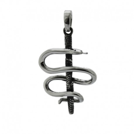 Staff of Asclepius Pendant