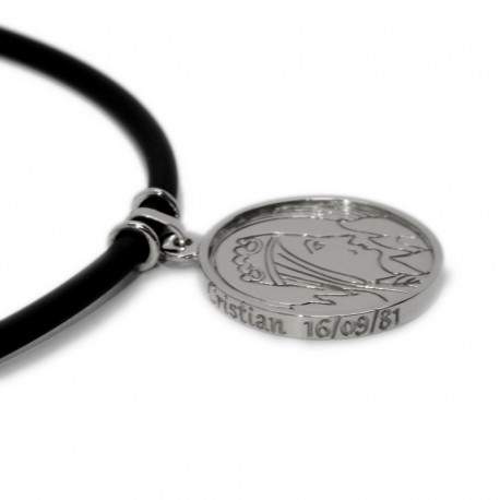 Medal of the Moreneta, Virgin of Montserrat, in Silver