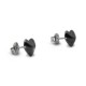 Black Silver Heart Earrings
