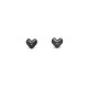 Black Silver Heart Earrings