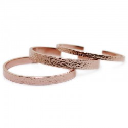 Round Hammered Copper Bracelet