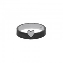 White Gold Heart Engagement Ring