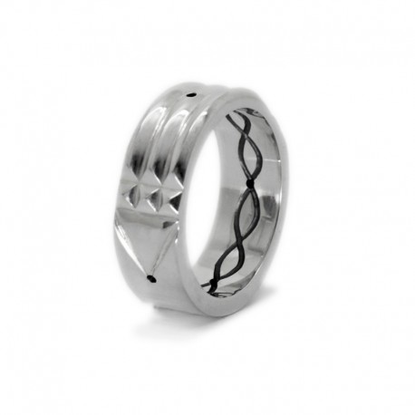 Anillo Atlante en Plata (ancho especial: 8mm)