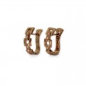 Mini Creoles in Rose Gold and Diamonds