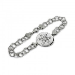 Pulsera Metatrón Plata con Cadena Hungarina de Plata