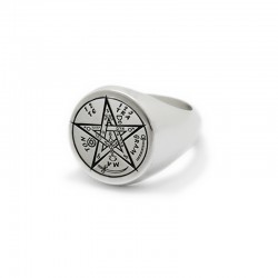 Silver Tetragrammaton Seal Ring