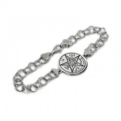 Silver Tetragrammaton Bracelet with Hungarian Silver Chain