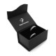 Black Silver Hammered Wedding Rings