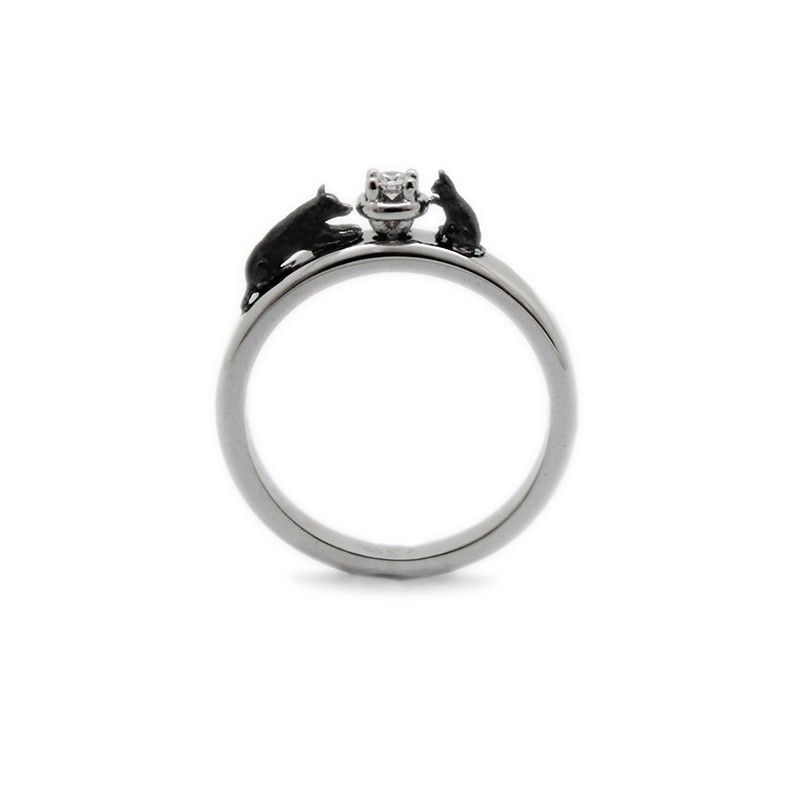 Anillos de compromiso en forma de gato online