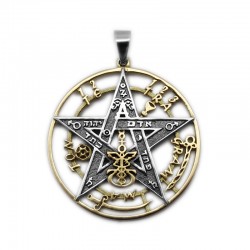Collar Tetragrammaton Oro y Plata