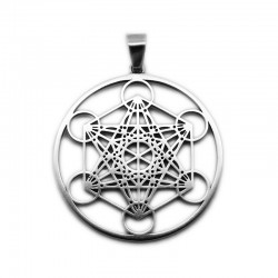 Openwork Silver Metatron Necklace