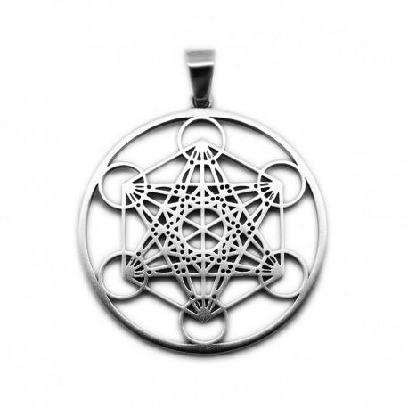 Openwork Silver Metatron Necklace
