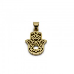 Gold Hand of Fatima Necklace