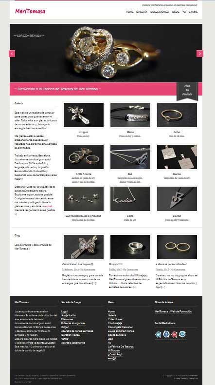 La web de MeriTomasa cuando estaba hecha con WordPress